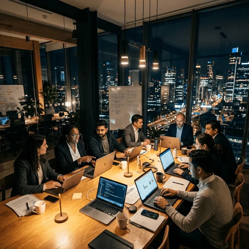 Executive Team Meeting in Office